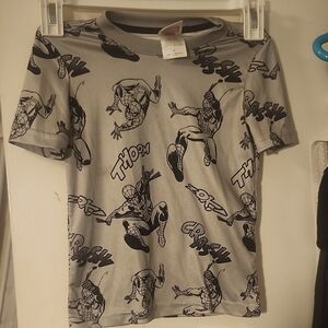 Marvel Gray Pajama Top Dynamic Design